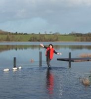 Walking on water Mt Cashel Lake Holiday Homes - Clare Ireland